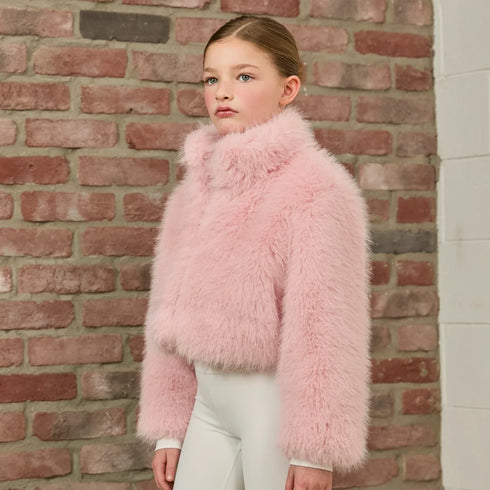 CROP FAUX JACKET