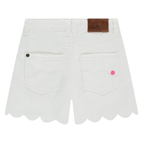 SCALLOP DENIM SHORT