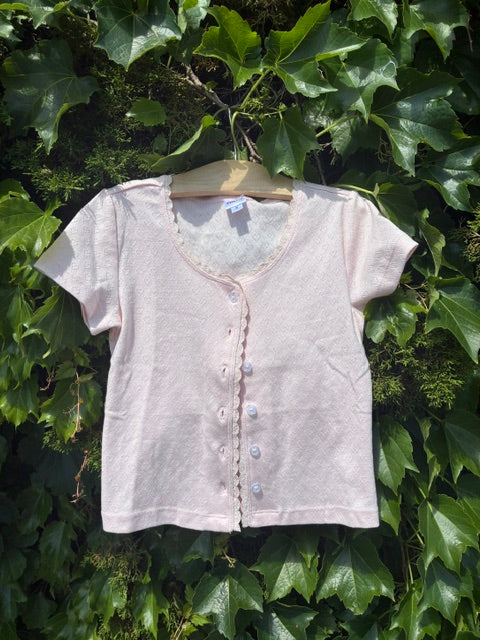 S/S POINTELLE TEE
