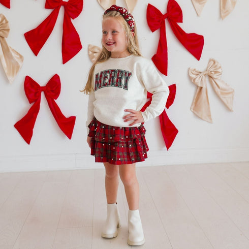 TARTAN PEARL SKIRT