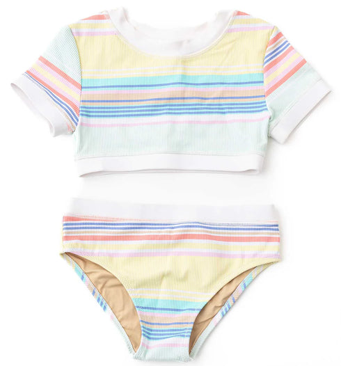2PC RIBBED SWIMSUIT