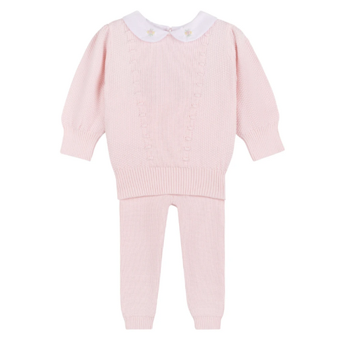 2PC KNIT W/EMB